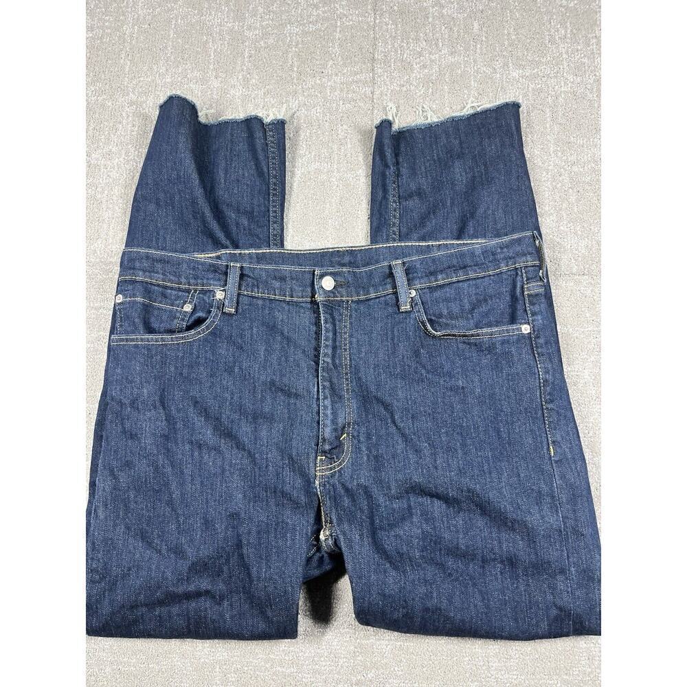 Levis Mens 512 Raw Hem Medium Wash Mens Casual Blue Jean Sz38x34